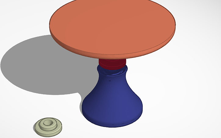 3D design rotating stand - Tinkercad