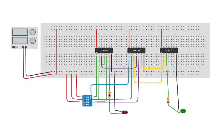 Circuit design Full adder - Tinkercad