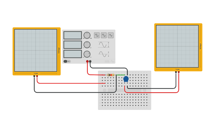Circuit design 1st Order Passive Low Pass Filter - Tinkercad