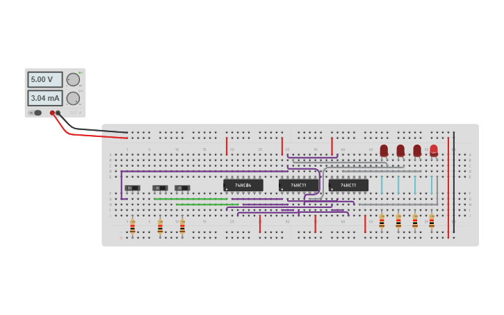Circuit design Demultiplexer - Tinkercad