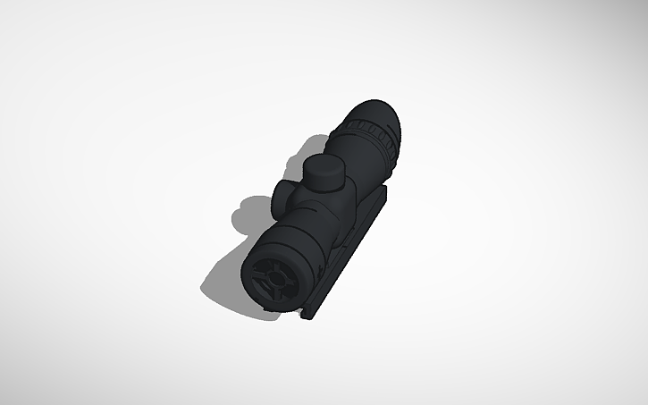 Action Scopes Model 3D design X-shot shotgun scope with 3 twisting knobs print in place ...