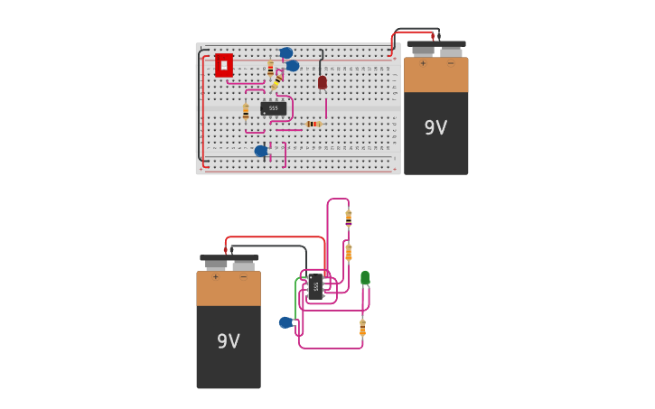 Circuit design Blinking LED Circuit - Tinkercad