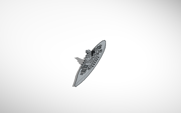 3D design Zheng he-class Heavy Cruiser - Tinkercad
