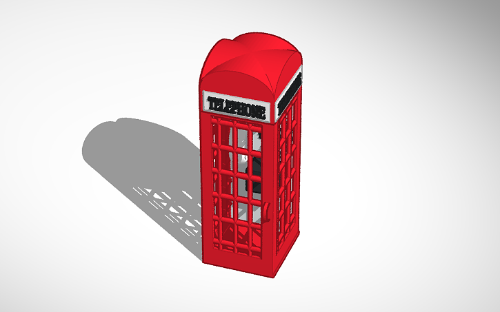3D design Telephone Box - Tinkercad