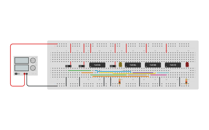 Circuit design FULL SUBTRACTOR USING BASIC GATES - Tinkercad
