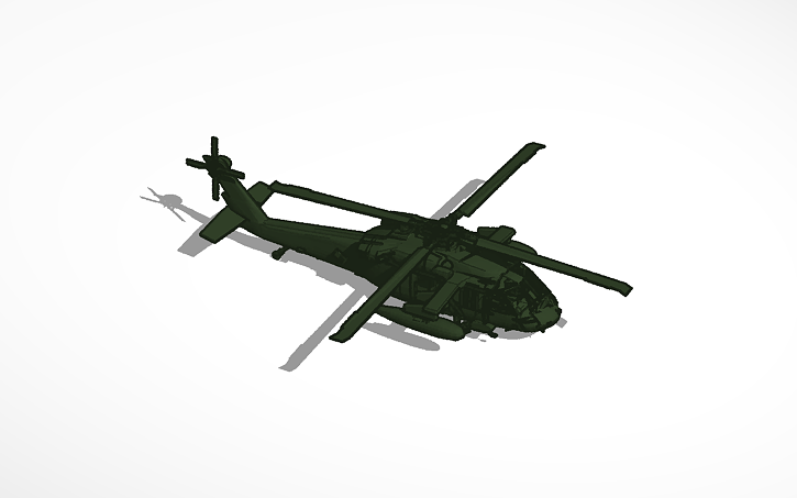 Inker Pad 3D design Blackhawk Helicopter - Tinkercad
