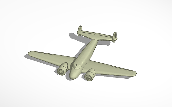 3D design Lockheed Model 10E Electra - Tinkercad