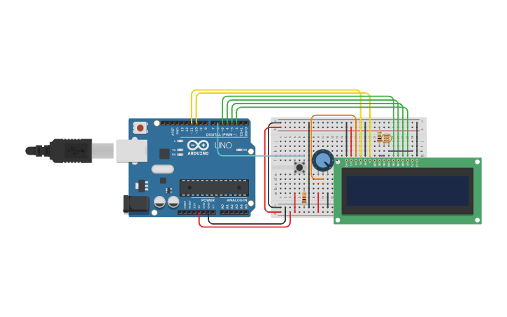 Circuit design Lcd - Tinkercad