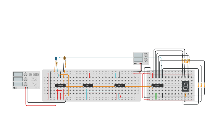Circuit design Synchronous JK FLIP FLOP MOD 3 - Tinkercad
