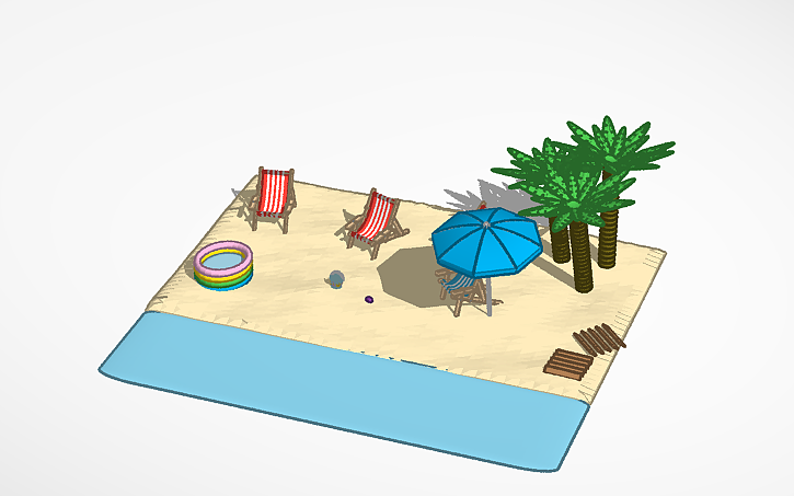 3D design GOA BEACH ⛱️ 😎 - Tinkercad