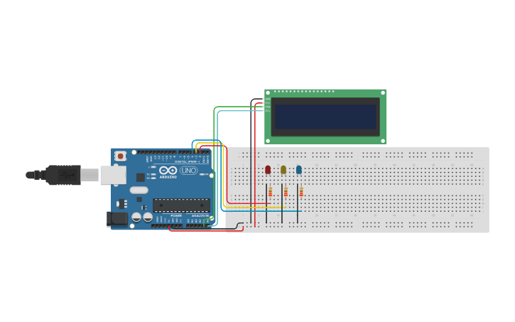 Circuit design LCD Ekran - Tinkercad