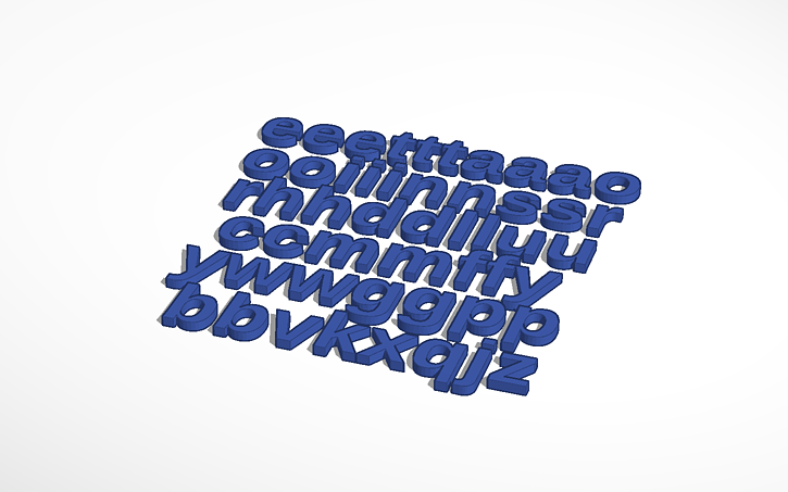 3D design Letters - Tinkercad