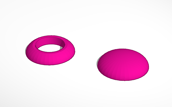 3D design router jig dome - Tinkercad