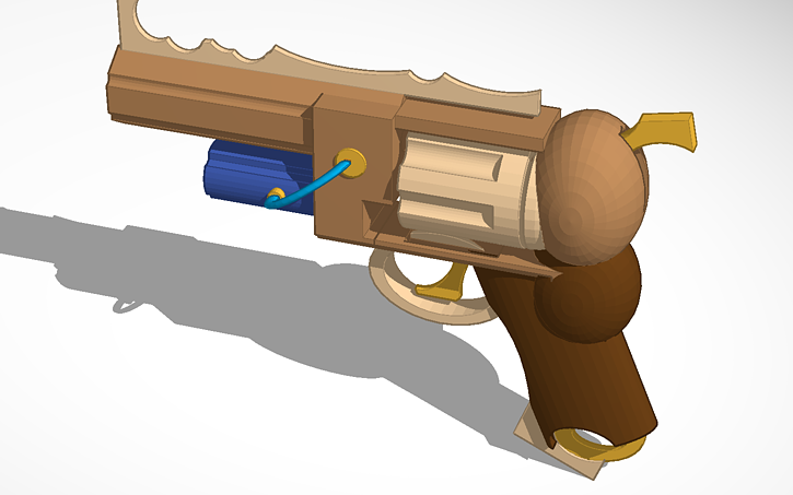 3D design revolver - Tinkercad