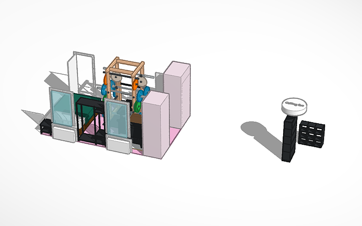 3D design Power Rack in Room - Tinkercad