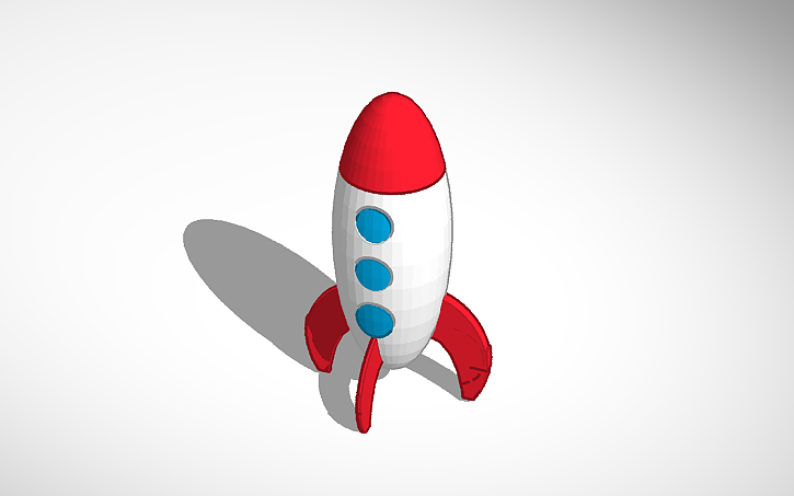 3D design Rocket ship Build - Tinkercad