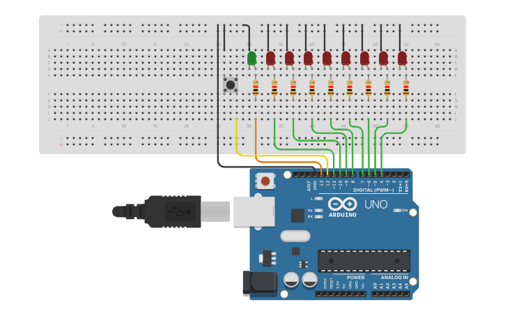 Circuit design Arduino Counter - Tinkercad
