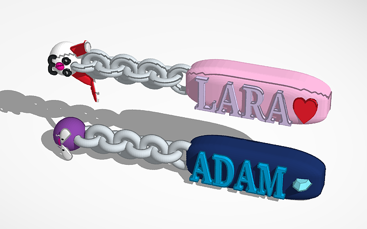 3D design Keychains - Tinkercad