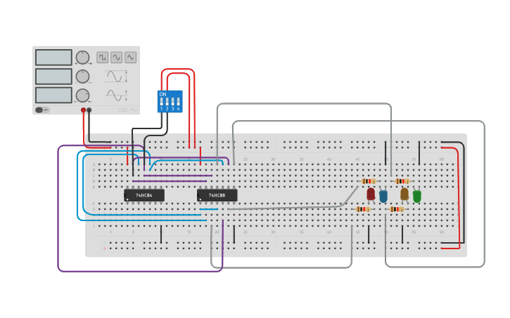 Circuit design Decoder - Tinkercad