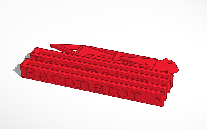 3D design Baconator Butterfly Knife - Tinkercad