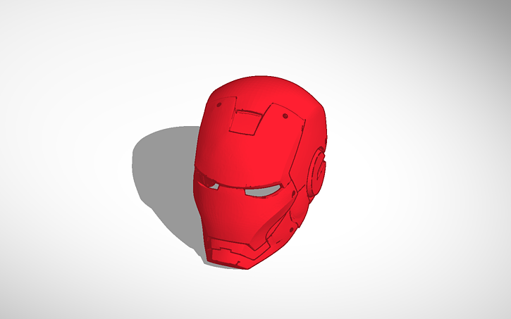 3D design iron mask - Tinkercad