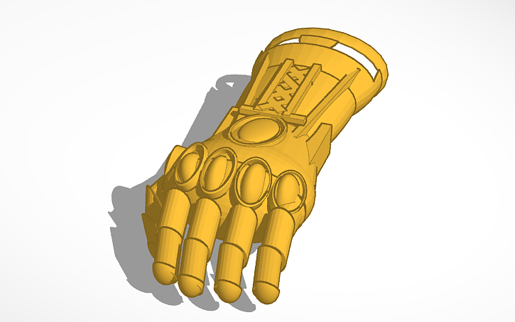3D design Infinity Gauntlet - Tinkercad