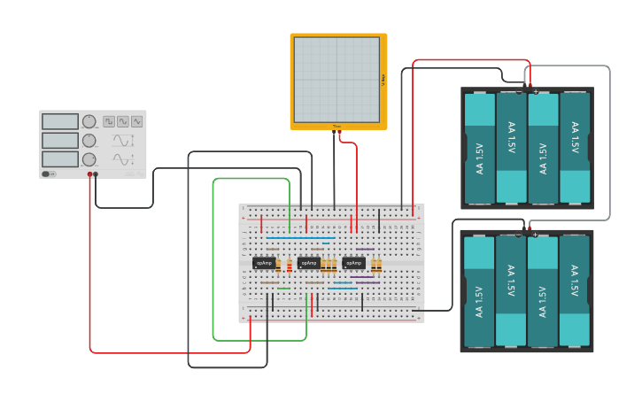 Circuit design Instrumentation Amplifier - Tinkercad