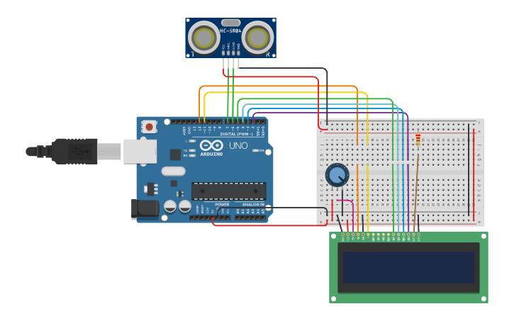 Circuit design Lsd+Sonar - Tinkercad