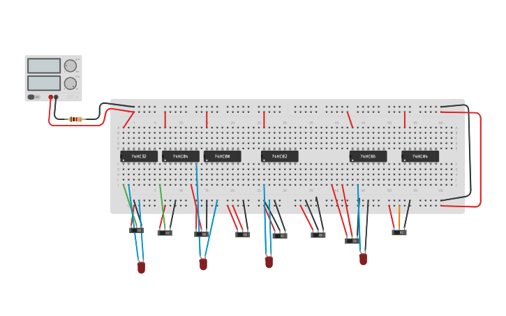 Circuit design 2)OR , NOT, NAND , NOR , XOR , XNOR Gate: - Tinkercad