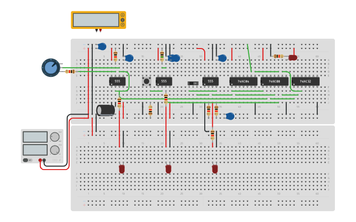 Timer Breadboard Circuit design Timer-Breadboard - Tinkercad