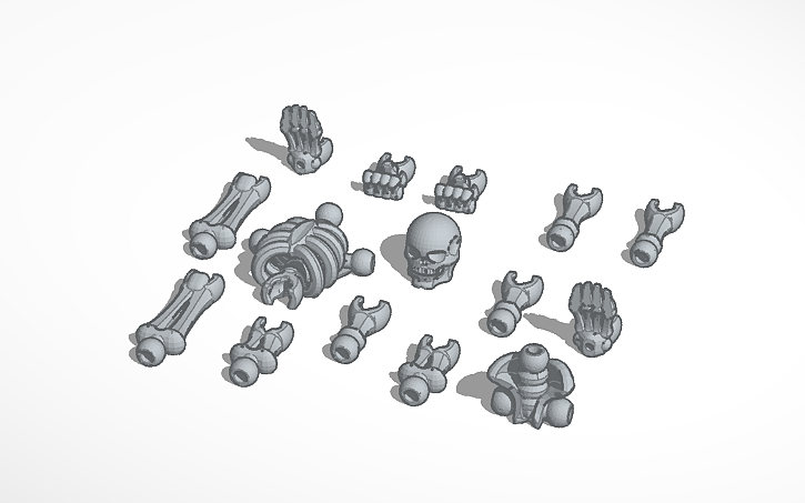 Skeleton Build Inventor 3D design skeleton (Movable) - Tinkercad