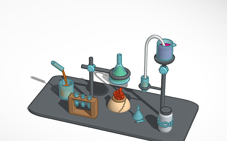 Thinkercad Science 3D design Chemistry Lab - Tinkercad