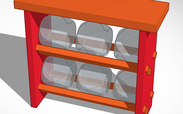 3d Print Jar Rack 3D design Jar Shelf - Tinkercad