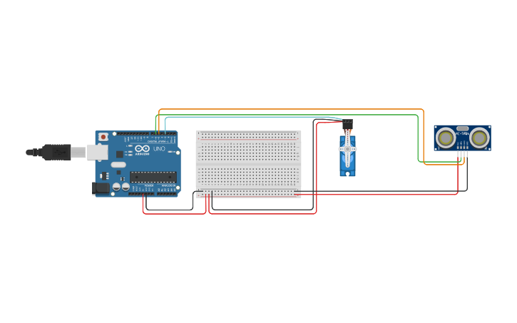 Circuit design Copy of W13: Ultrasonic sensor + Servo Motor - Tinkercad