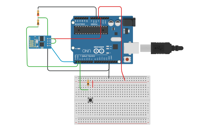 Circuit design IFTTT BUTTON PRESSED - Tinkercad