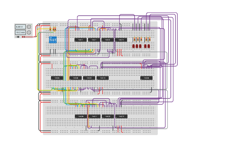Circuit design Best of Three - Tinkercad