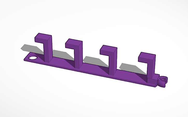 3D design Modular hat rack pt1 (wall hook) - Tinkercad