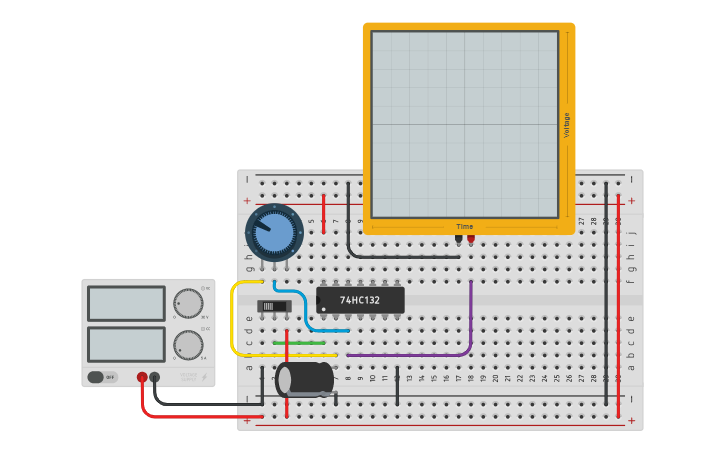 Circuit design Lasco Alexandra 74HC132 oscillator - Tinkercad