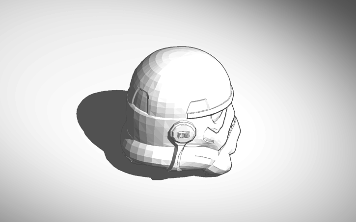 3D design Helmet of Storm Troopper Starwars - Tinkercad