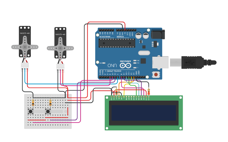 Circuit design Barrier Gate Controller - Tinkercad