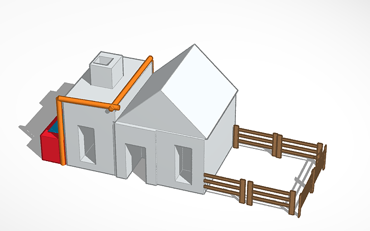 3D design Rain Harvesting System - Tinkercad