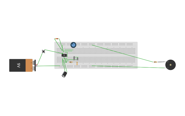 Circuit design Morse Code Generator - Tinkercad
