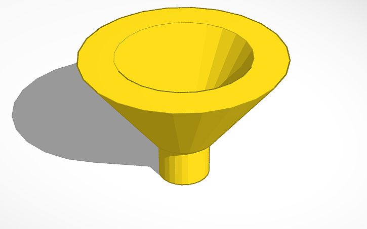 Lab Funnel Cad Model 3D design funnel - Tinkercad