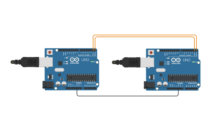 Circuit design simple data transfer - Tinkercad