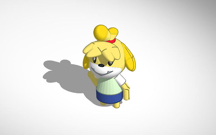 3D design Isabelle from Animal Crossing - Tinkercad