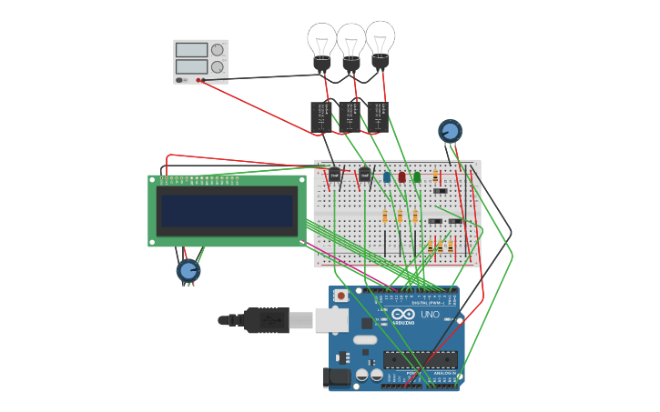 Circuit design Thermostat - Tinkercad