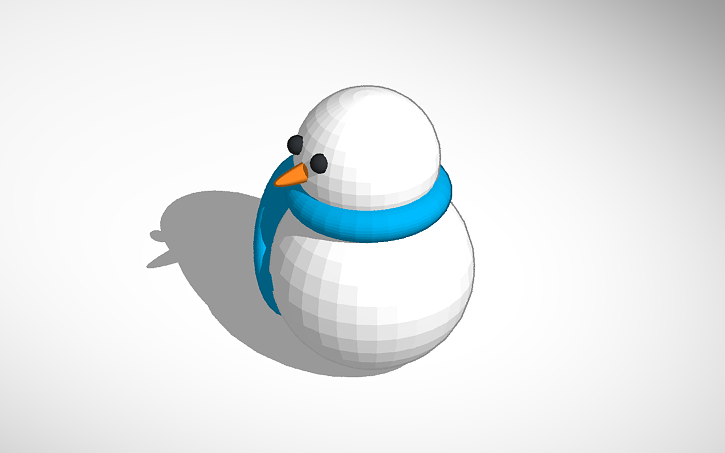 3D design snowman - Tinkercad