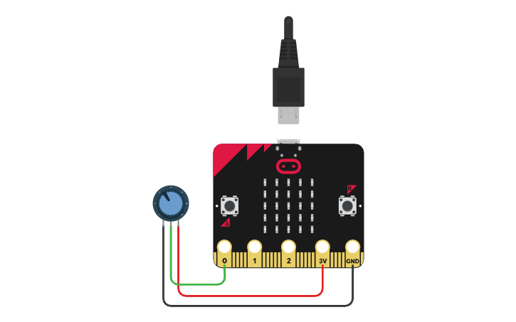 Circuit design potenciometro - Tinkercad