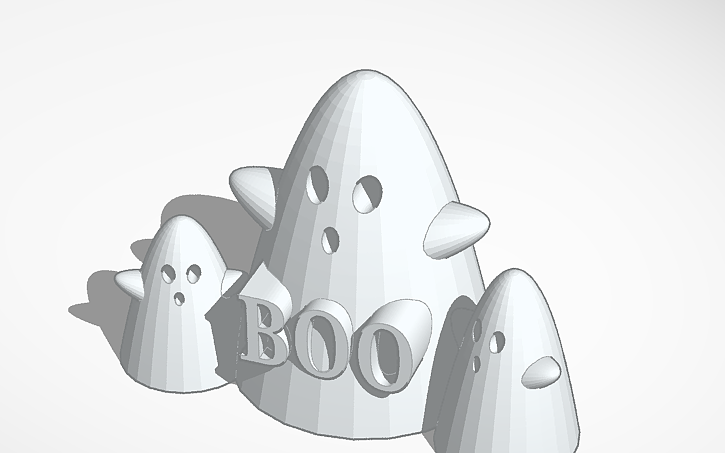 3D design Boo Ghosts - Tinkercad