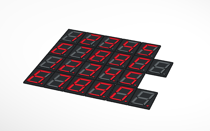 3D design 8 Segment Display (Variations) - Tinkercad